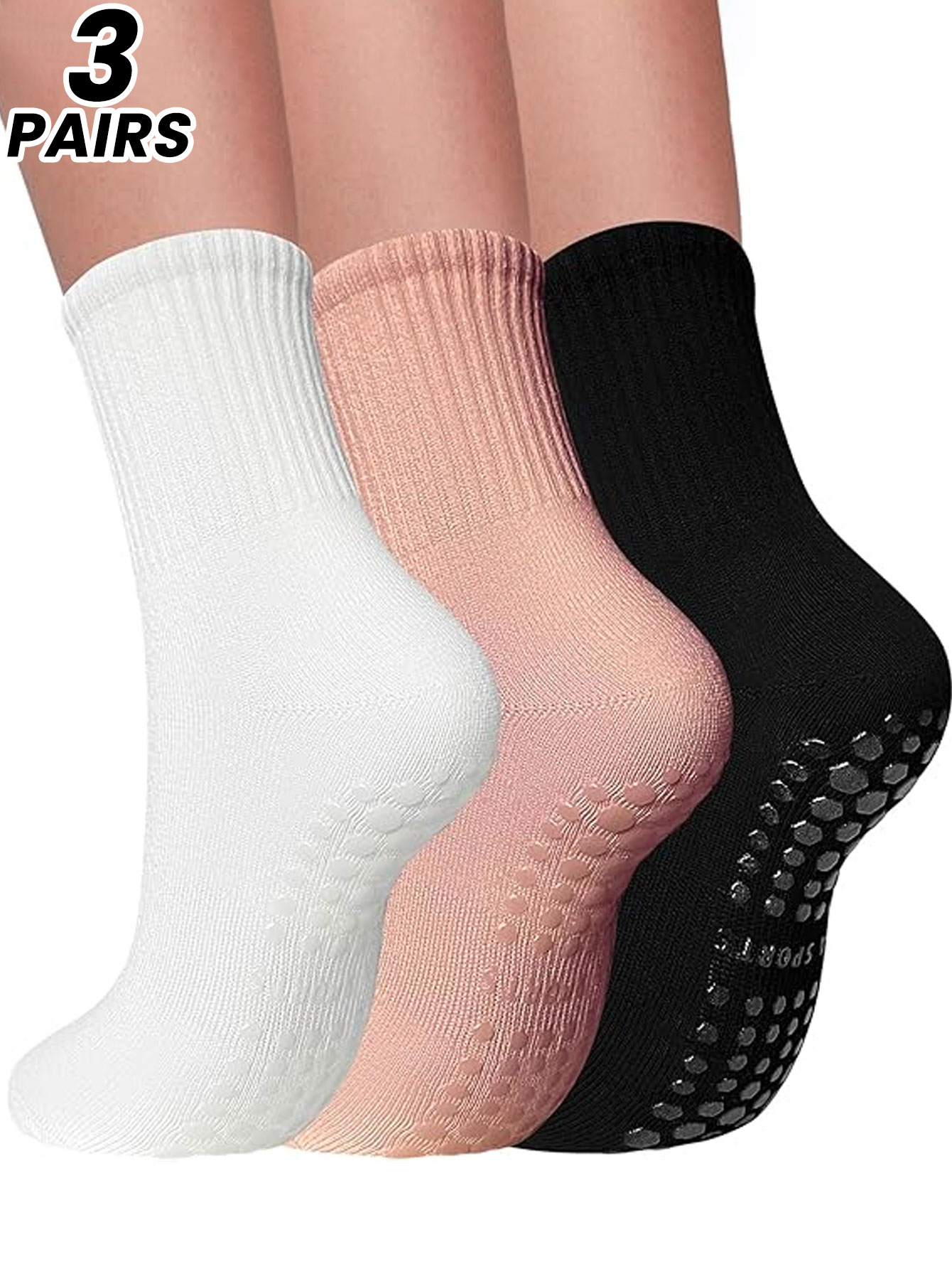 No Show Sock Women - 3 pary profesjonalnych skarpet do jogi