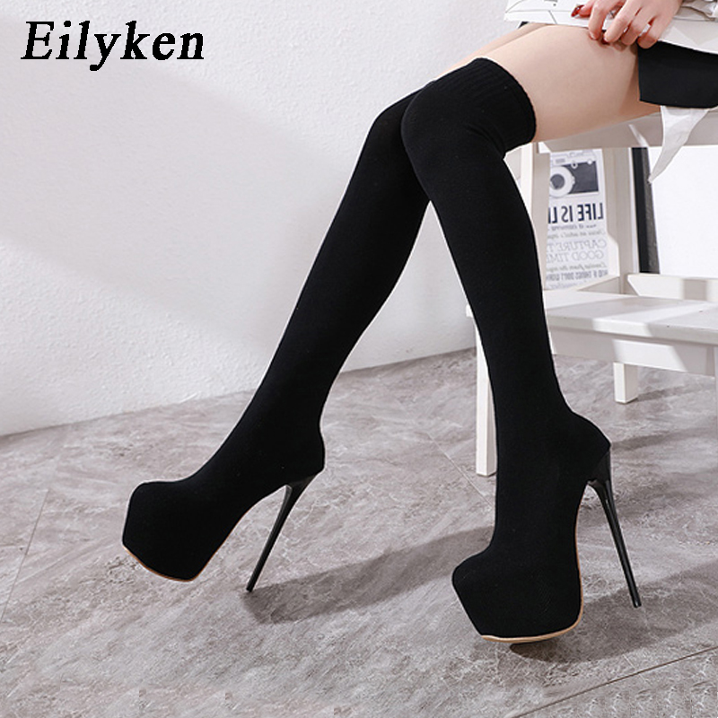 Eilyken 17CM Platform Heels Wo – Knee High Sock Women recenzja i cena
