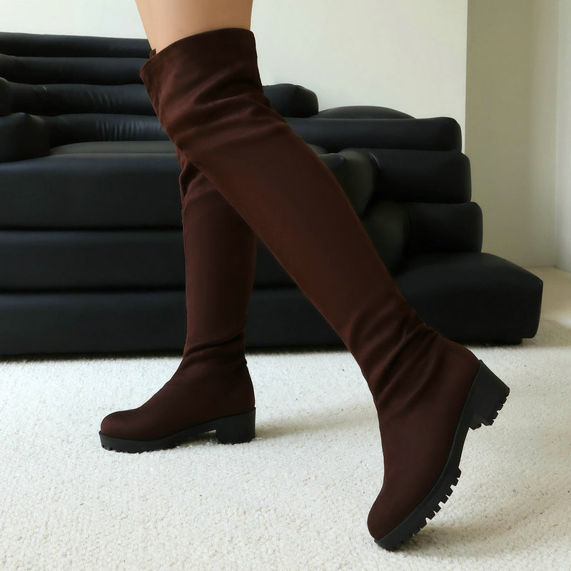 Damskie wsuwane buty z imitacj – Knee High Sock Women recenzja i cena